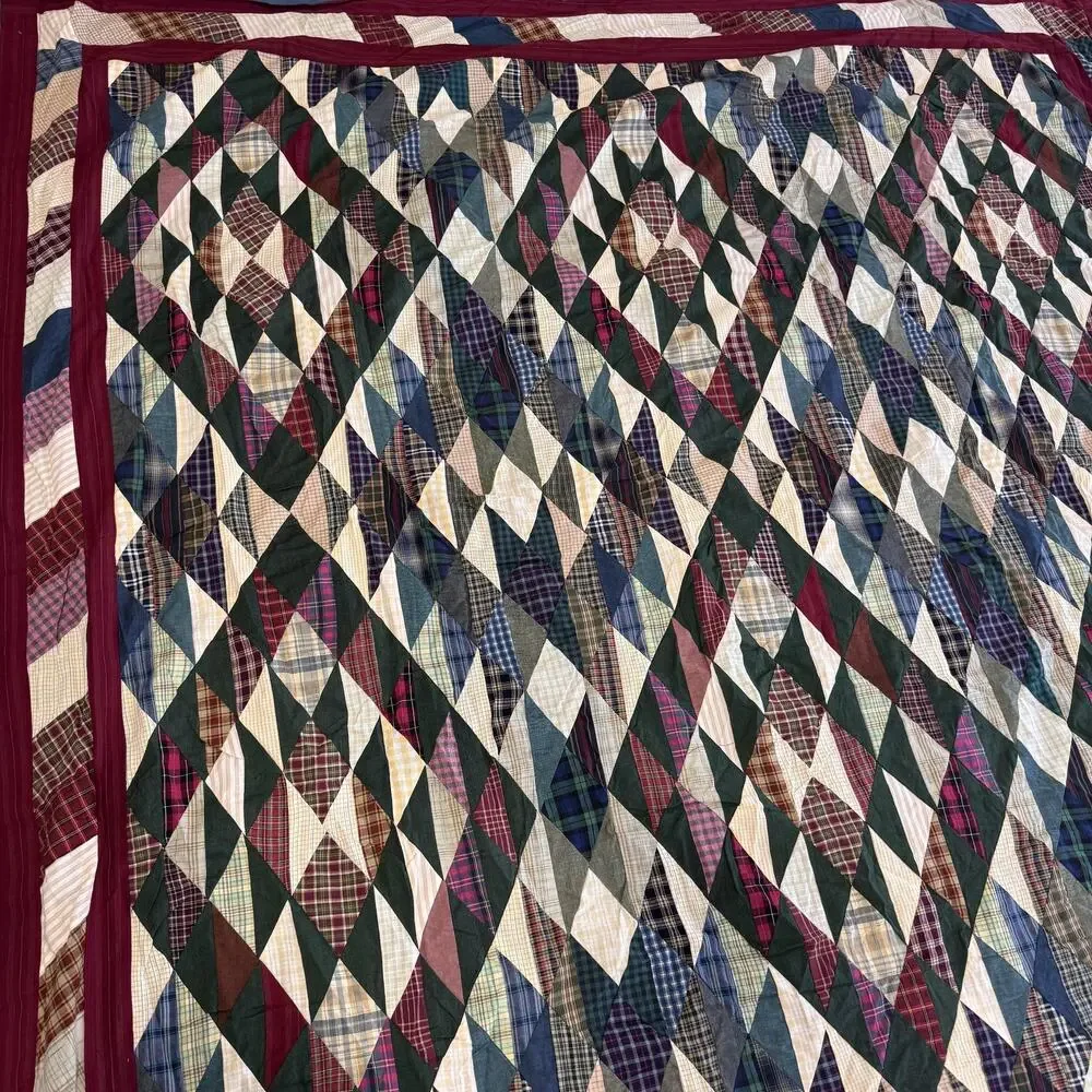Patch Magic Shower Curtain Plaid Quilt Diamond Patchwork Primitive Rustic Decor